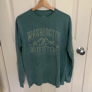 Green Long Sleeve Washington Outfitters Shirt